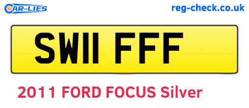 SW11FFF are the vehicle registration plates.