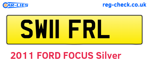 SW11FRL are the vehicle registration plates.
