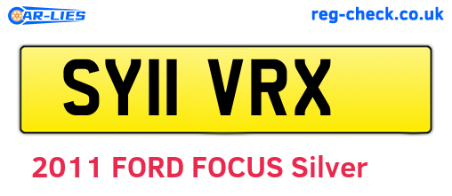 SY11VRX are the vehicle registration plates.