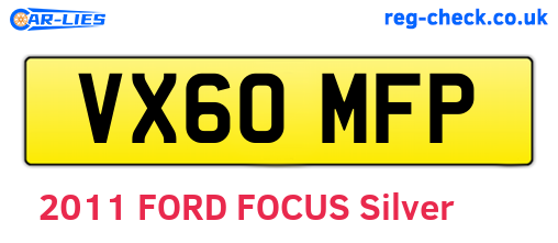 VX60MFP are the vehicle registration plates.