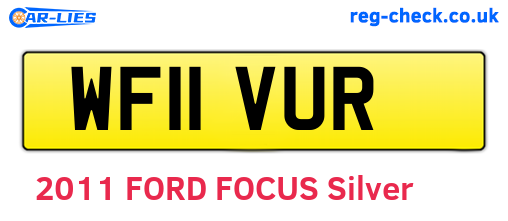 WF11VUR are the vehicle registration plates.