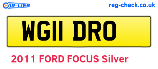 WG11DRO are the vehicle registration plates.