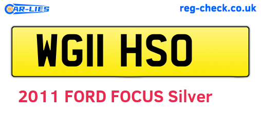 WG11HSO are the vehicle registration plates.