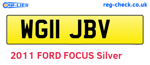 WG11JBV are the vehicle registration plates.