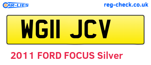 WG11JCV are the vehicle registration plates.
