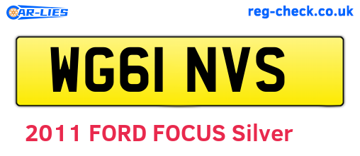 WG61NVS are the vehicle registration plates.