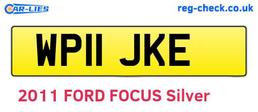 WP11JKE are the vehicle registration plates.