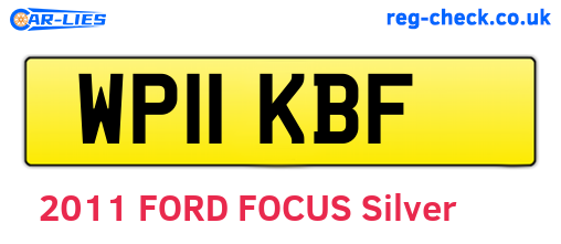 WP11KBF are the vehicle registration plates.