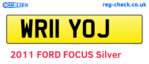 WR11YOJ are the vehicle registration plates.