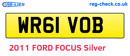 WR61VOB are the vehicle registration plates.