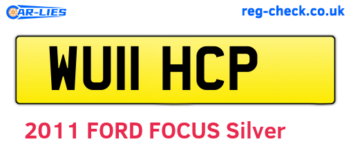 WU11HCP are the vehicle registration plates.