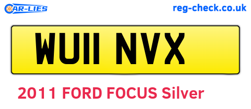 WU11NVX are the vehicle registration plates.