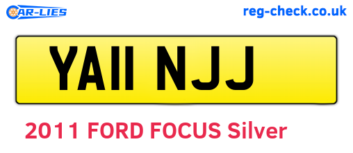 YA11NJJ are the vehicle registration plates.