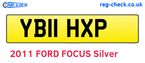 YB11HXP are the vehicle registration plates.