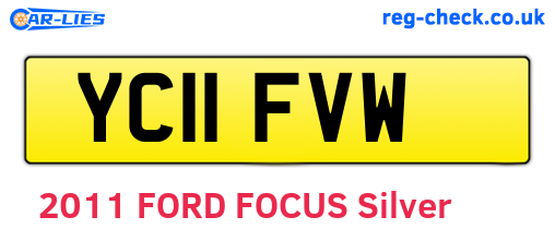 YC11FVW are the vehicle registration plates.