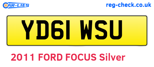 YD61WSU are the vehicle registration plates.