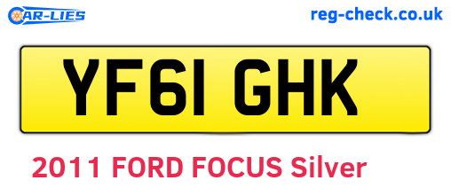 YF61GHK are the vehicle registration plates.