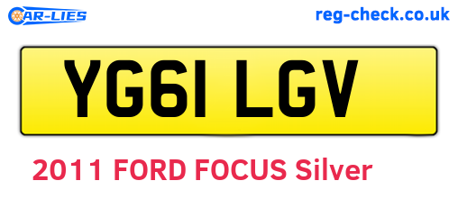 YG61LGV are the vehicle registration plates.