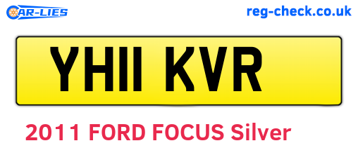 YH11KVR are the vehicle registration plates.