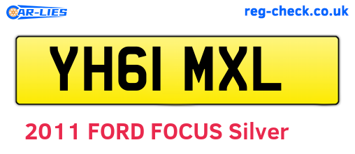 YH61MXL are the vehicle registration plates.