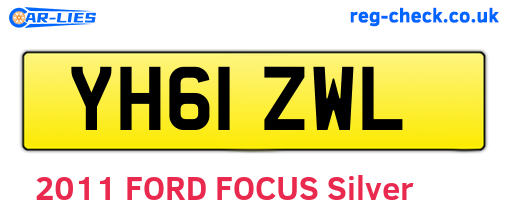 YH61ZWL are the vehicle registration plates.