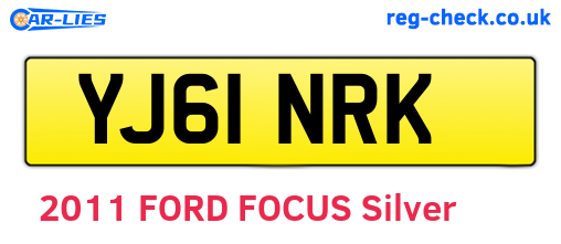 YJ61NRK are the vehicle registration plates.