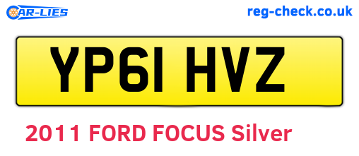 YP61HVZ are the vehicle registration plates.