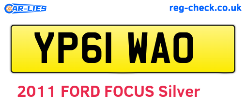 YP61WAO are the vehicle registration plates.