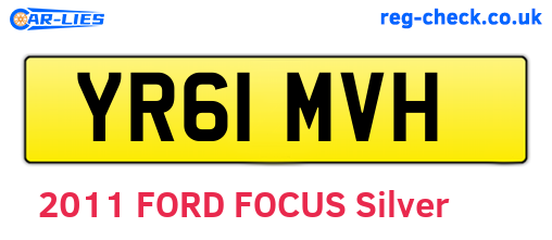 YR61MVH are the vehicle registration plates.