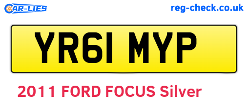 YR61MYP are the vehicle registration plates.