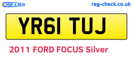YR61TUJ are the vehicle registration plates.