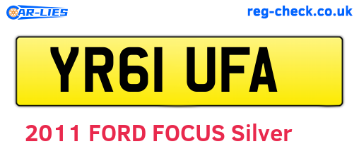 YR61UFA are the vehicle registration plates.