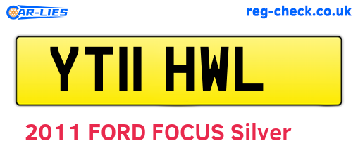 YT11HWL are the vehicle registration plates.