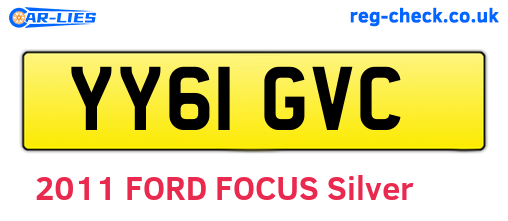 YY61GVC are the vehicle registration plates.