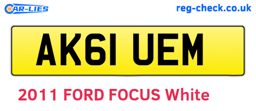 AK61UEM are the vehicle registration plates.