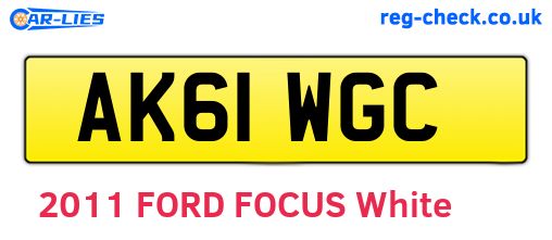 AK61WGC are the vehicle registration plates.