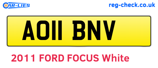 AO11BNV are the vehicle registration plates.