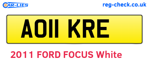 AO11KRE are the vehicle registration plates.