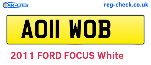 AO11WOB are the vehicle registration plates.
