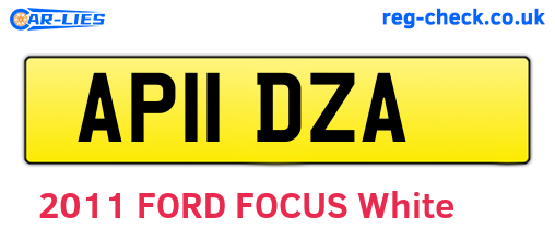 AP11DZA are the vehicle registration plates.