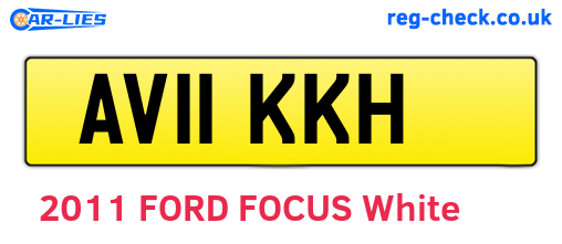 AV11KKH are the vehicle registration plates.