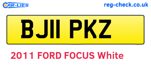BJ11PKZ are the vehicle registration plates.