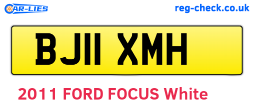 BJ11XMH are the vehicle registration plates.