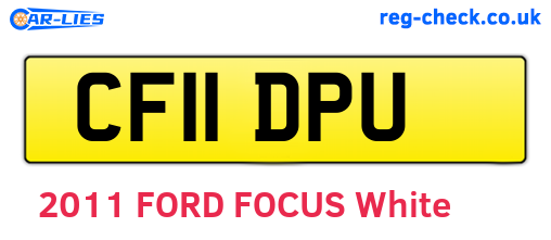 CF11DPU are the vehicle registration plates.