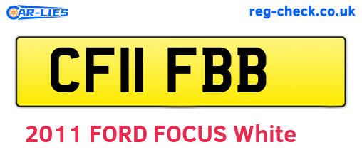 CF11FBB are the vehicle registration plates.