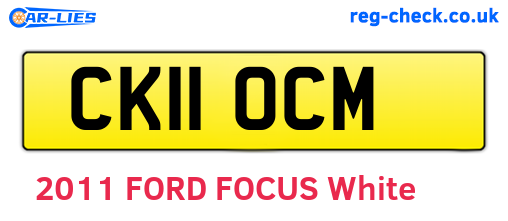 CK11OCM are the vehicle registration plates.