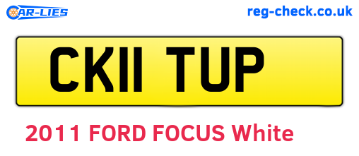 CK11TUP are the vehicle registration plates.