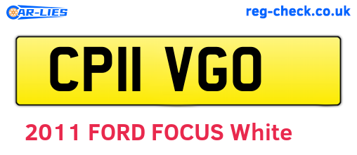 CP11VGO are the vehicle registration plates.