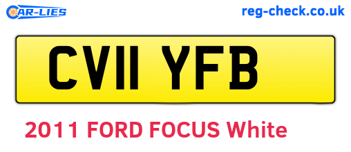 CV11YFB are the vehicle registration plates.