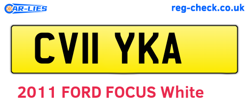 CV11YKA are the vehicle registration plates.